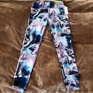 All in Motion Kids' Swirl Print Leggings - Blue and Purple Size XL/ 14-16